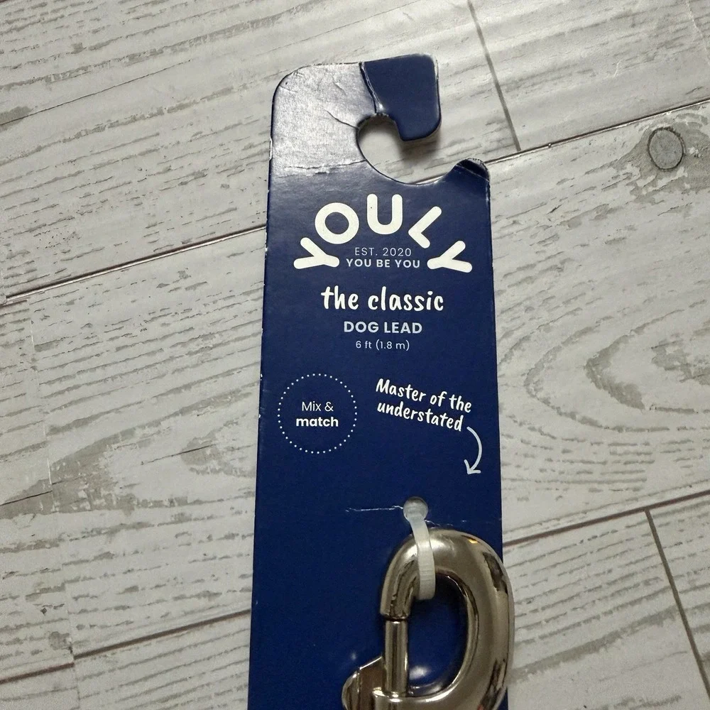 Youly The Classic Dog Leash, 6 ft. - Navy Blue Polyester/Nylon Leash for‎ Dogs